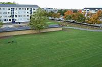  Et overblik over plænen foran blok 49 nu ud mod Baltorpvej.